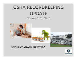 OSHA Recordkeeping Changes 2015