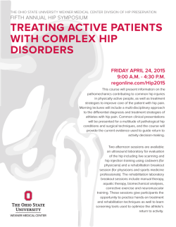 treating active patients with complex hip disorders
