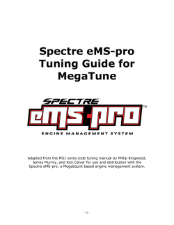 Spectre eMS-pro Tuning Guide for MegaTune
