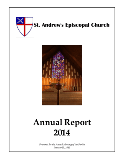 Annual Report 2014 - St. Andrews Episcopal Church in Arlington, VA
