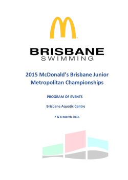 2015 Brisbane Junior Metropolitan Champs