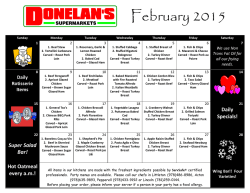 View Donelans Delicious Daily Kitchen Specials!