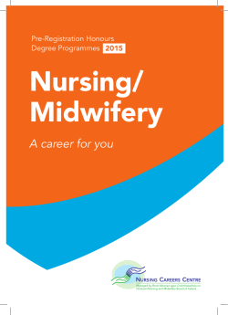 Nursing/Midwifery - A career for you 2015