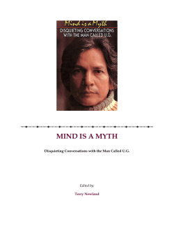 U.G. Krishnamurti – Mind is a myth