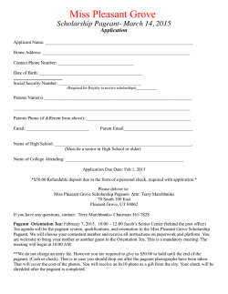 the 2015 application - Pleasant Grove Strawberry Days
