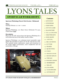 Lyons Tales February 2015 - Jaguar Clubs of North America