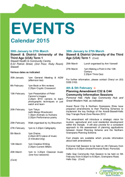 Events Calendar February 4th - Northern Grampians Shire Council