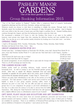 Group Booking Information 2015 for website.pub