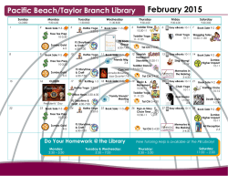 February 2015 - Friends of the Pacific Beach Library