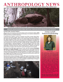 Newsletter - Anthropology - University of New Mexico