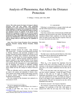 Analysis of Phenomena, that Affect the Distance Protection