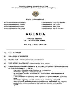 Council agenda - City of Pasadena