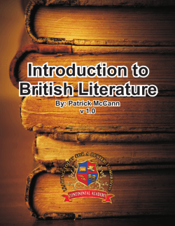 Introduction to British Literature Introduction to British Literature
