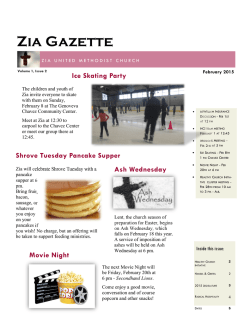 Zia Gazette - Zia United Methodist Church