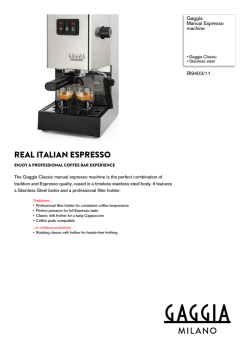 RI9403/11 Gaggia Manual Espresso machine