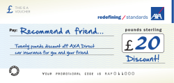 Recommend a friend... Discount! - AXA Insurance Northern Ireland