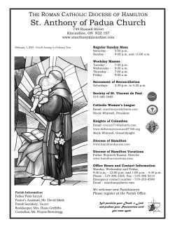Weekly Bulletin - St. Anthony of Padua Roman Catholic Church