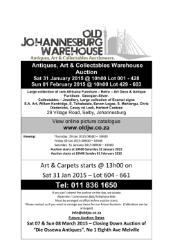 Tel: 011 836 1650 - Old Johannesburg Warehouse