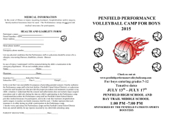Boys Brochure - Penfield Performance Volleyball Camp