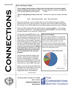 FEB Newsletter - Cornerstone Baptist Church