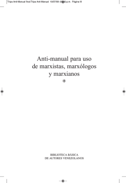 Anti-manual para uso de marxistas, marxólogos y marxianos