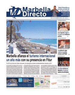 Marbella afianza el turismo internacional un año