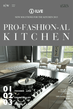 NEW SOLUTIONS FOR THE KITCHEN 2015