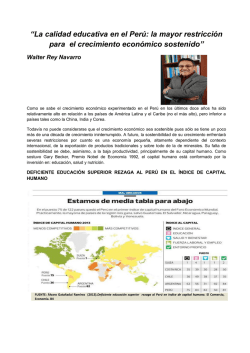 La calidad educativa en el Perú - colegio de economistas de junin
