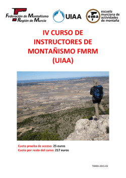 TIM04-2015-02 Convocatoria IV Instructor de Montañismo FMRM