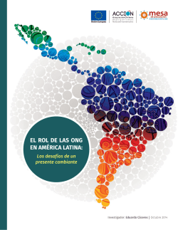 Estudio Rol de las ONG America Latina y el Caribe