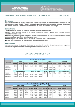 informe diario del mercado de granos 06/02/2015 cotizaciones fob y