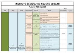 PLAN DE ACCIÓN 2015. Versión 1.0 - Instituto Geográfico Agustín