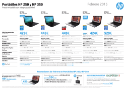 Portátiles HP 250 y HP 350 Febrero 2015 449€ 429
