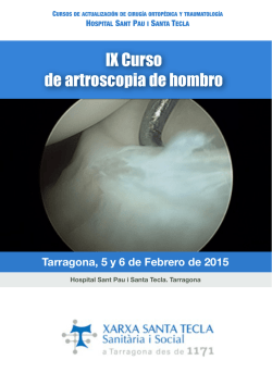 Programa del evento  - Asociación Española de Artroscopia