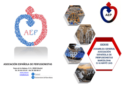 Programa preliminar - Asociación Española de Perfusionistas