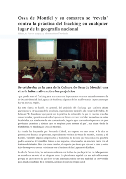NO FRACKING - Ossa de Montiel