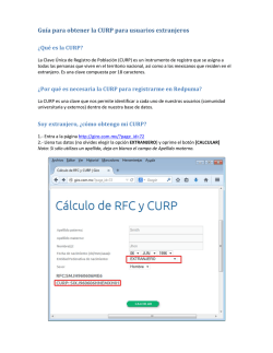 Guía para obtener la CURP para usuarios extranjeros