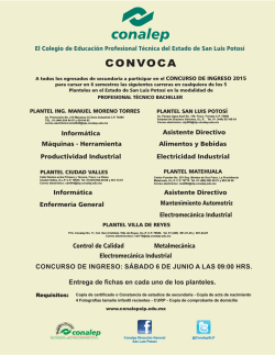 Convocatoria Ingreso 2015.cdr