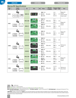 Marine/RV Battery Specifications