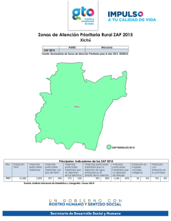 Zonas de Atención Prioritaria Rural ZAP 2015