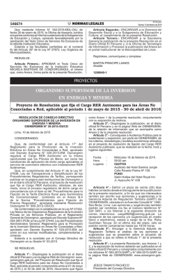 RES N° 030-2015-OS/CD - Dirección Regional de Energia y Minas
