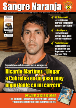Ricardo Martínez: “Llegar a Cobreloa es un paso muy importante en