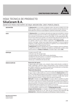 SikaCeram B.A. - Sika Colombia