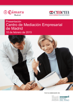 Presentación: Centro de Mediación Empresarial de Madrid