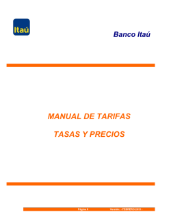 Tarifario de Banco Itaú