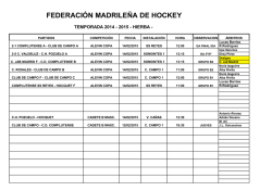 Programación - Federacion Madrileña de Hockey