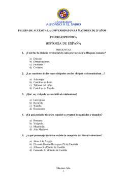 HISTORIA DE ESPAÑA - Universidad Alfonso X el Sabio