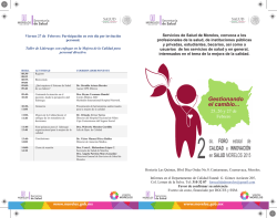 Programa - Servicios de Salud de Morelos