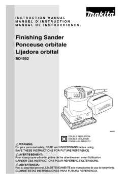 Finishing Sander Ponceuse orbitale Lijadora orbital