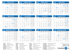 Calendario 2015 & Días festivos 2015